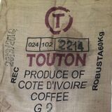 Ivory Coast burlap bag