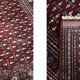 Handwoven red Boukhara oriental rug, 1960s