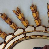 Sun mirror in gilded wood, 60x52 cm