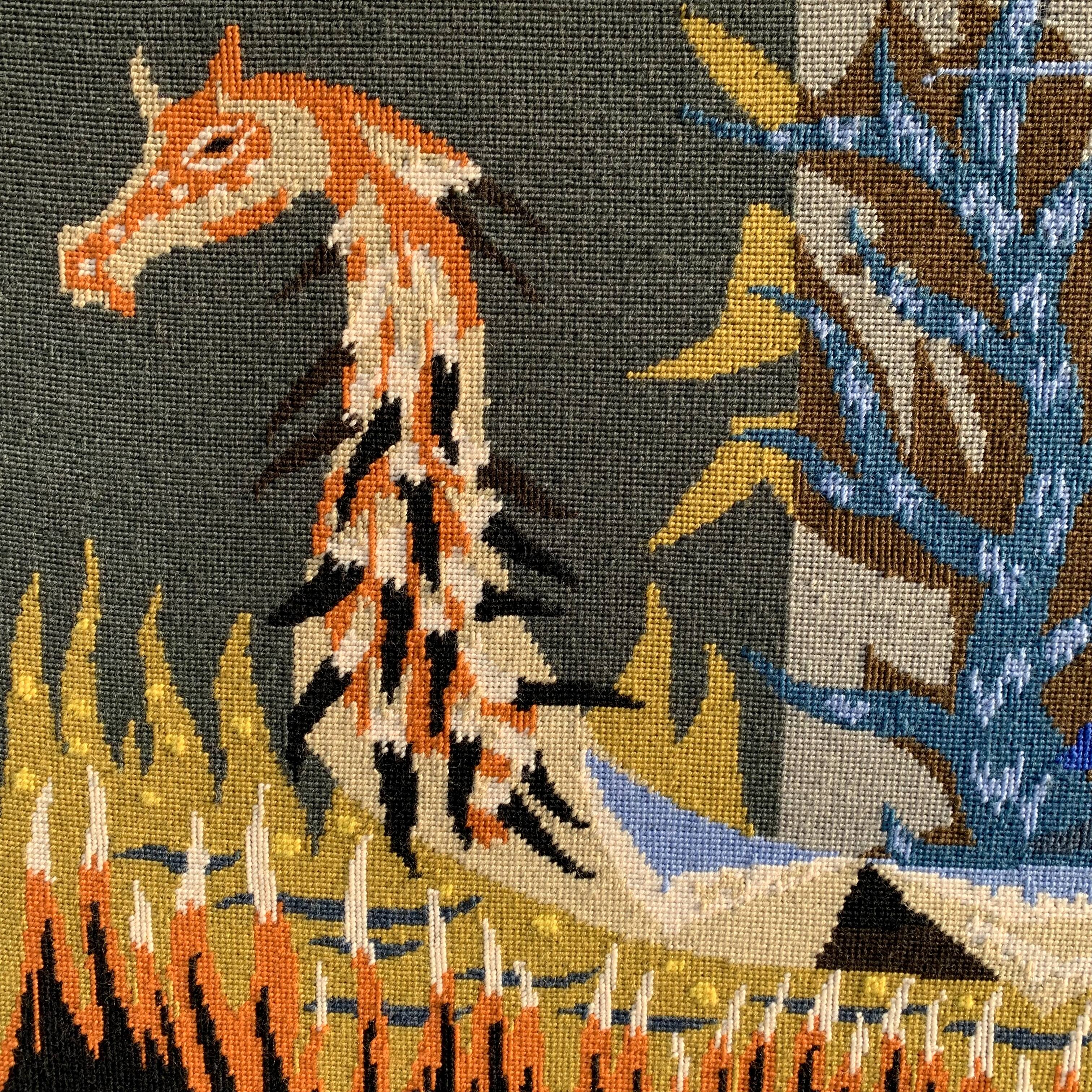 Tapestry The Boat of the Ondine, canvas 1970