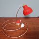 Vintage articulated desk lamp in red lacquered metal, 1950s