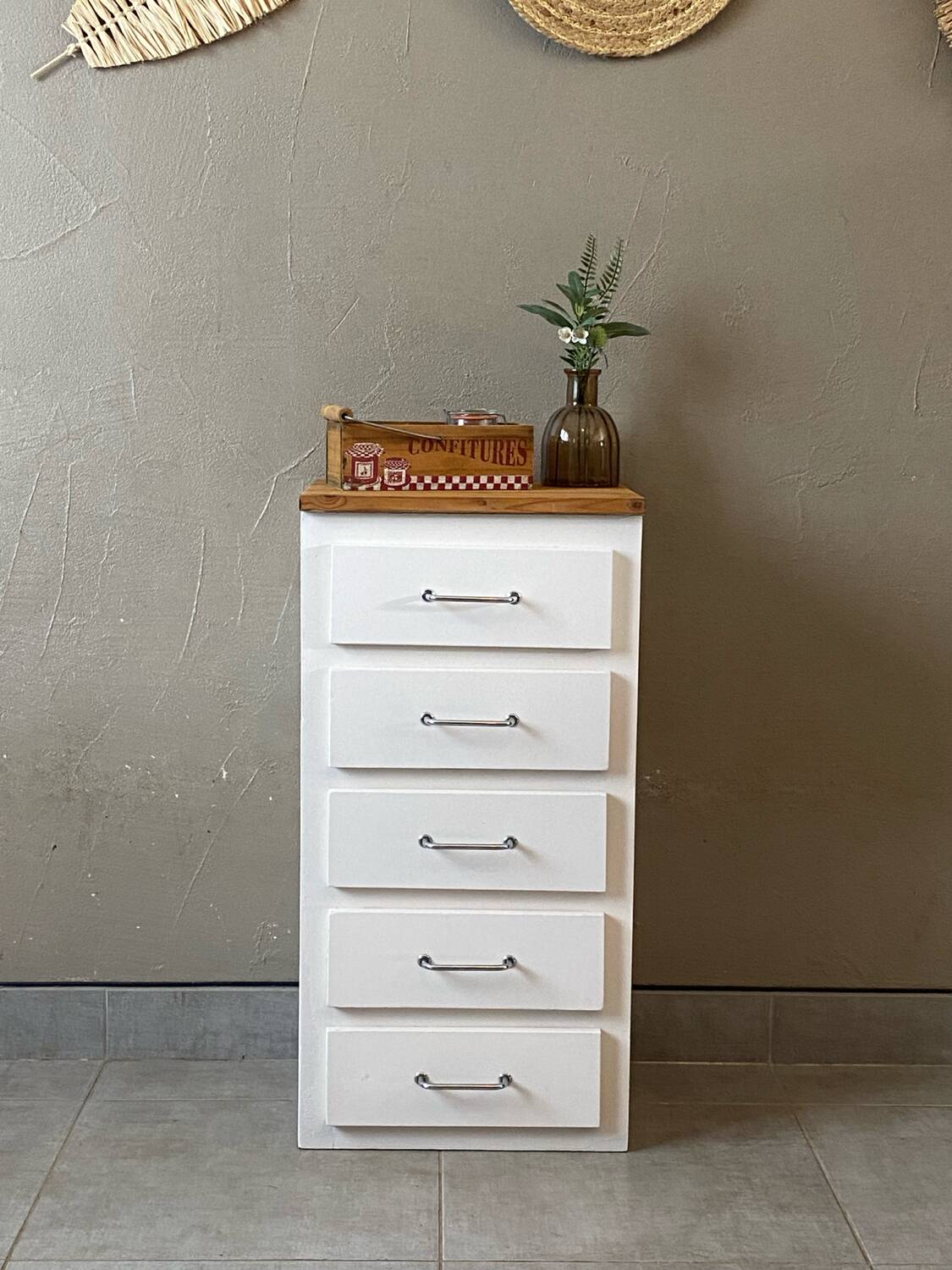 Vintage solid oak kitchen counter