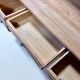 Louis XVI style graduated desk in solid cherry wood, renovated.