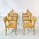 Vintage beech dining chairs, 1980s, set of 8