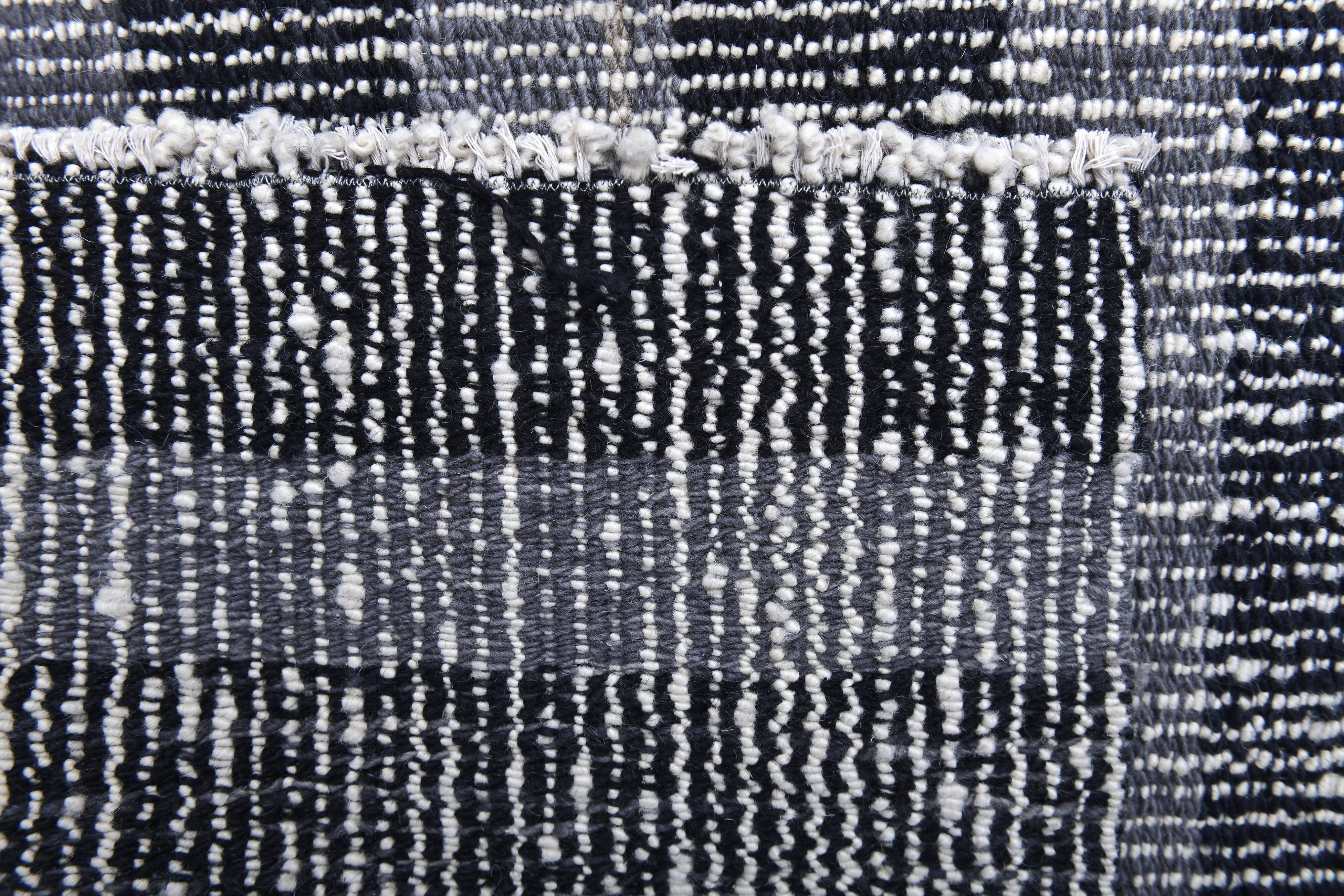 black blue kilim rug 140x210 cm, small kilim rug from turkey, wool kilim