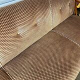 Canapé vintage en bois / canapé-lit / canapé