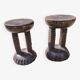 Lot de 2  Petits Tabourets africains Bamiléké
