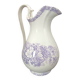 Large antique toilet bowl by Jules Vieillard Bordeaux with violet floral decoration.