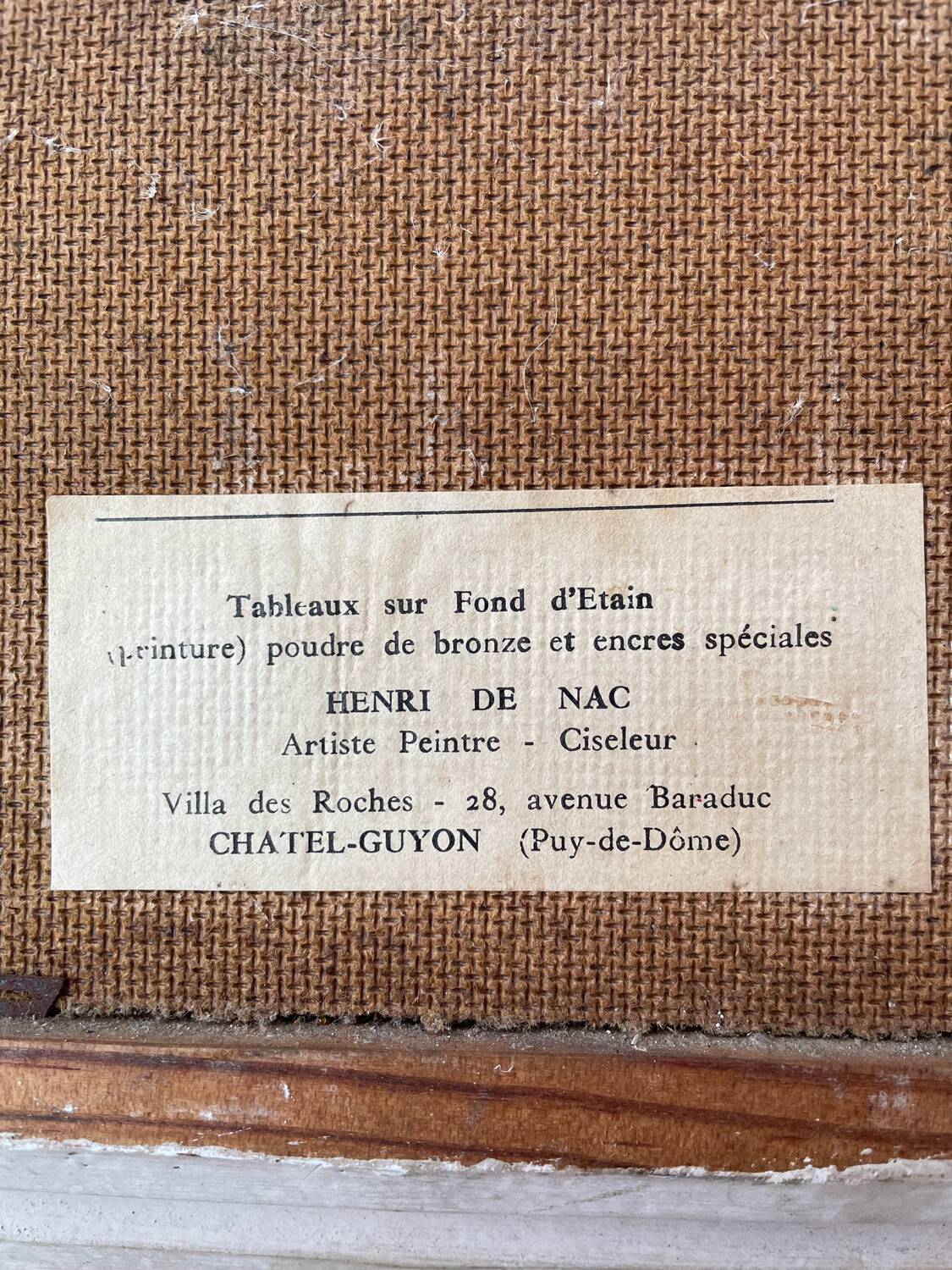 Tableau village  français