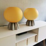 Paire de lampes Foscarini, verre de Murano 1980