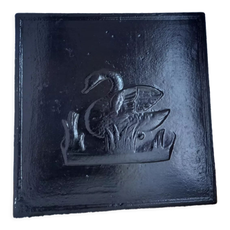 18th century cast iron fireplace plate