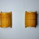 Pair of rattan sconces, France, 1960