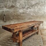 Antique workbench oak, beech side table