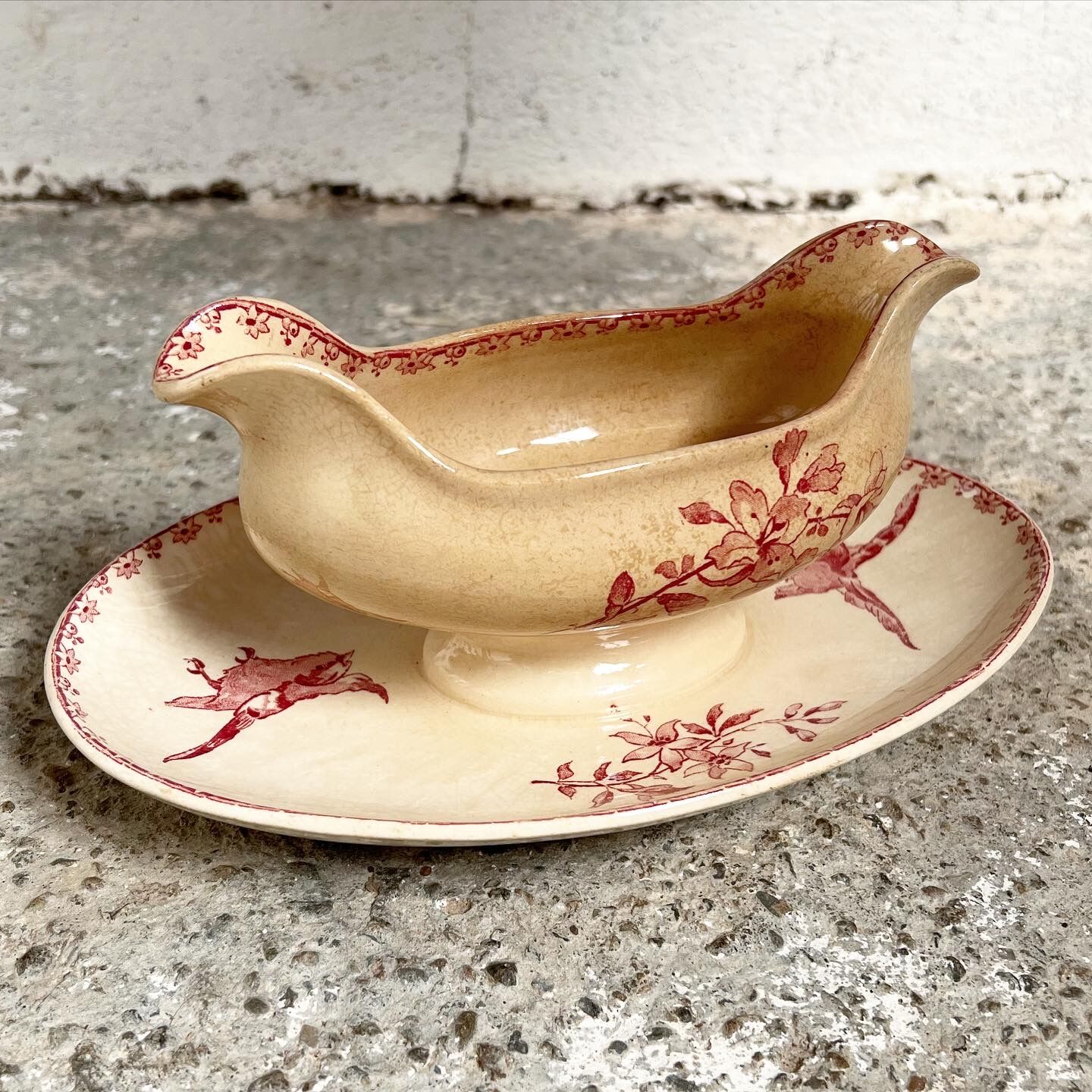 Saucière birds model Favori Sarreguemines & Digoin