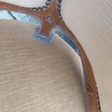 Pair of armchairs basket louis XV in carved walnut