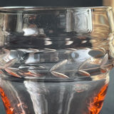Service for 4 people - Art Deco - Glass or 1/2 pink crystal blown and cut