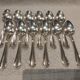 12 silver-plated soup spoons, Christofle goldsmith, Spatours model