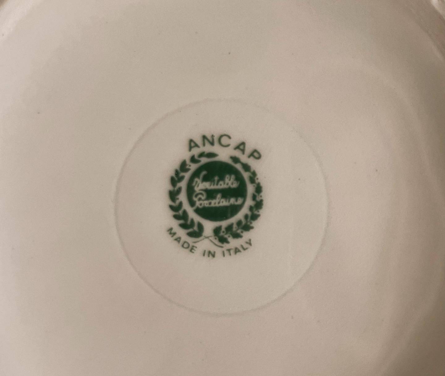 ANCAP porcelain coffee service with coffee maker and porcelain sugar bowl