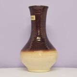 Vintage beige & brown west germany vase bay