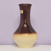Vase vintage beige et marron allemagne de l'ouest bay