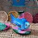 Candle holder vintage fish art from Mexico