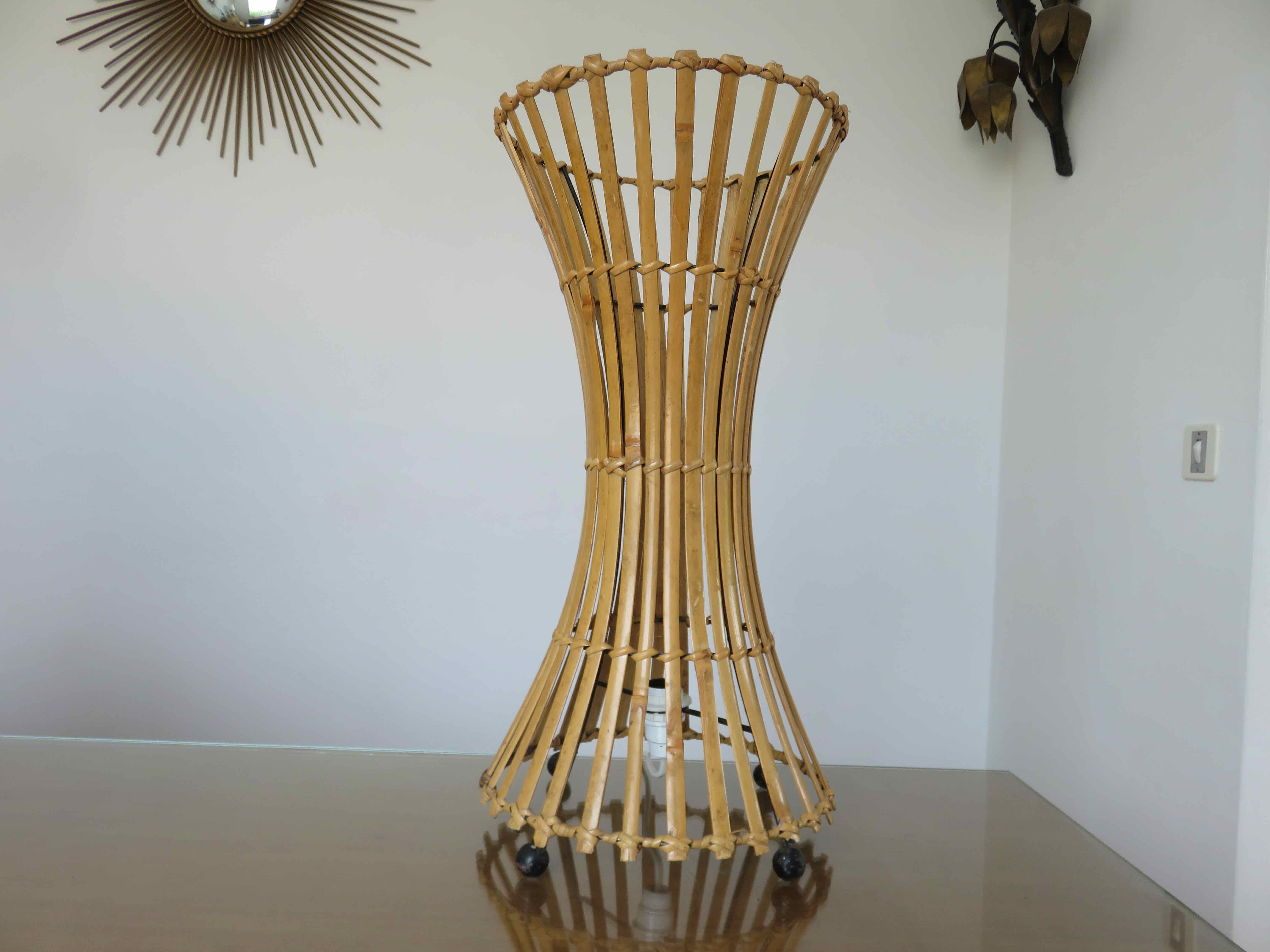 Bamboo lamp 70s