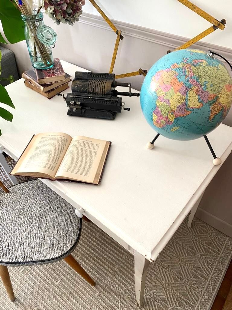 Vintage wooden console desk