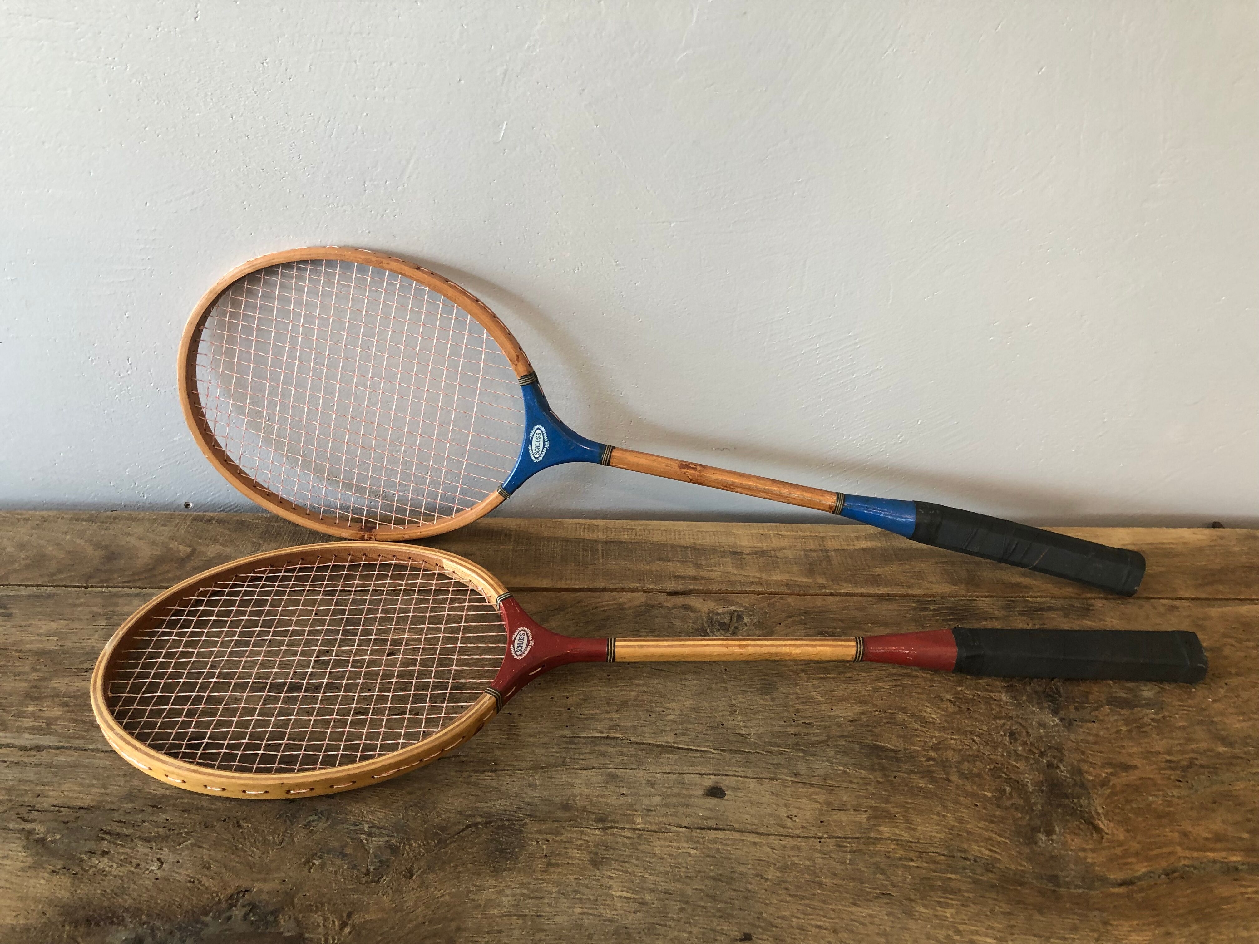 2 vintage badminton rackets