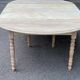Renovated Louis Philippe round extendable dining table with flaps and 3 extensions.