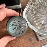 Convex table clock double-sided pink of the winds