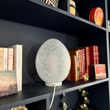 Pair of speckled glass oval lamps - 1970.