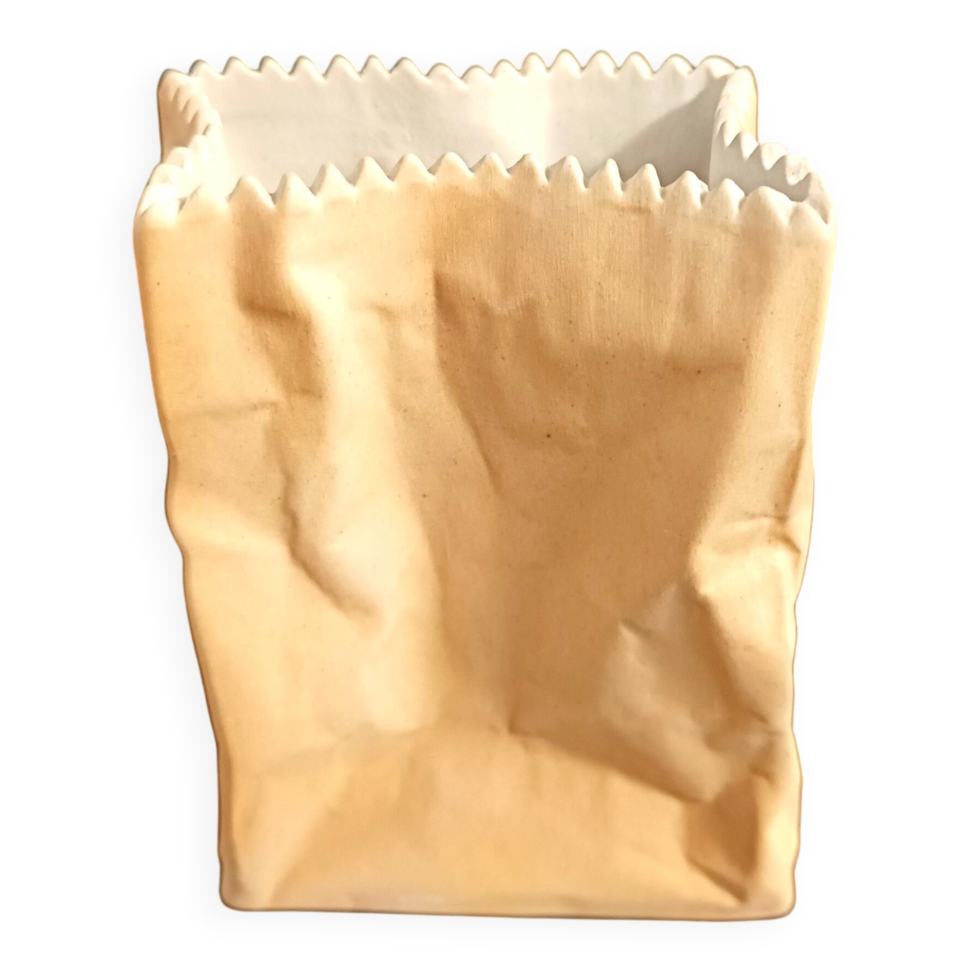 Paper Bag Ceramic Vase by Tapio Wirkkala for Rosenthal