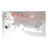 Countryside landscape, sunset signed Lavauden.