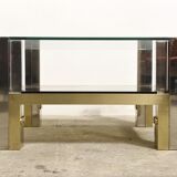 Coffee table in brass and glass 1960