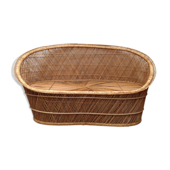 Rattan bench