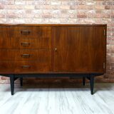 Renovated Violetta walnut chest of drawers, 1970s of the People's Republic of Poland