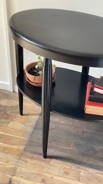 Gueridon console bois noir art déco