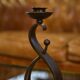 Pair of wrought iron candlesticks by Charles Piguet 1940s