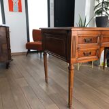 Bureau plat en placage d’acajou