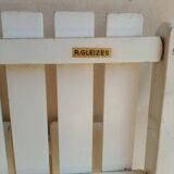 Vintage garden furniture R Gleizes in white painted wood
