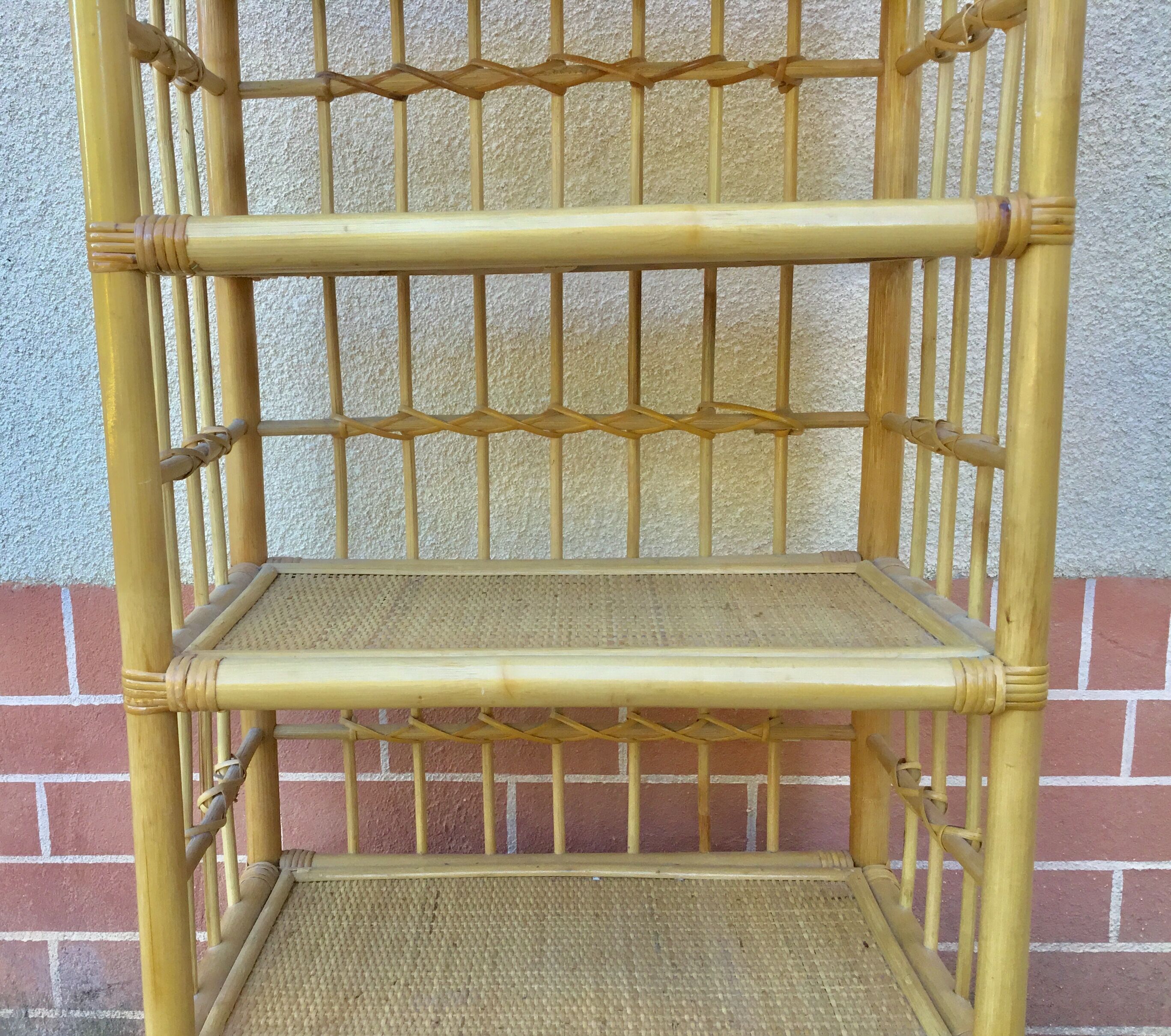 Shelf rattan 1970