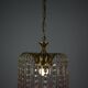 chandelier glass stamps, pink glass drops.