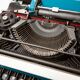 Blue Underwood 315 portable typewriter