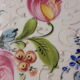 Ancient porcelain cake dish and floral decoration knife