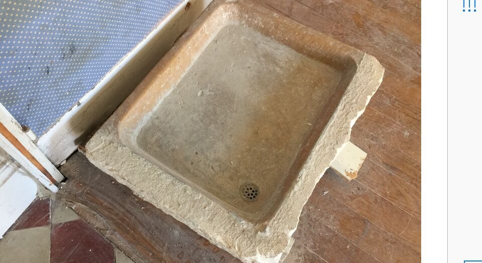 Dressed stone sink