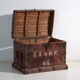 Antique iron-reinforced pine wood chest – China, circa 1900
