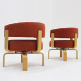 Set Fridene swivel armchairs by Carina Bengs for Ikea