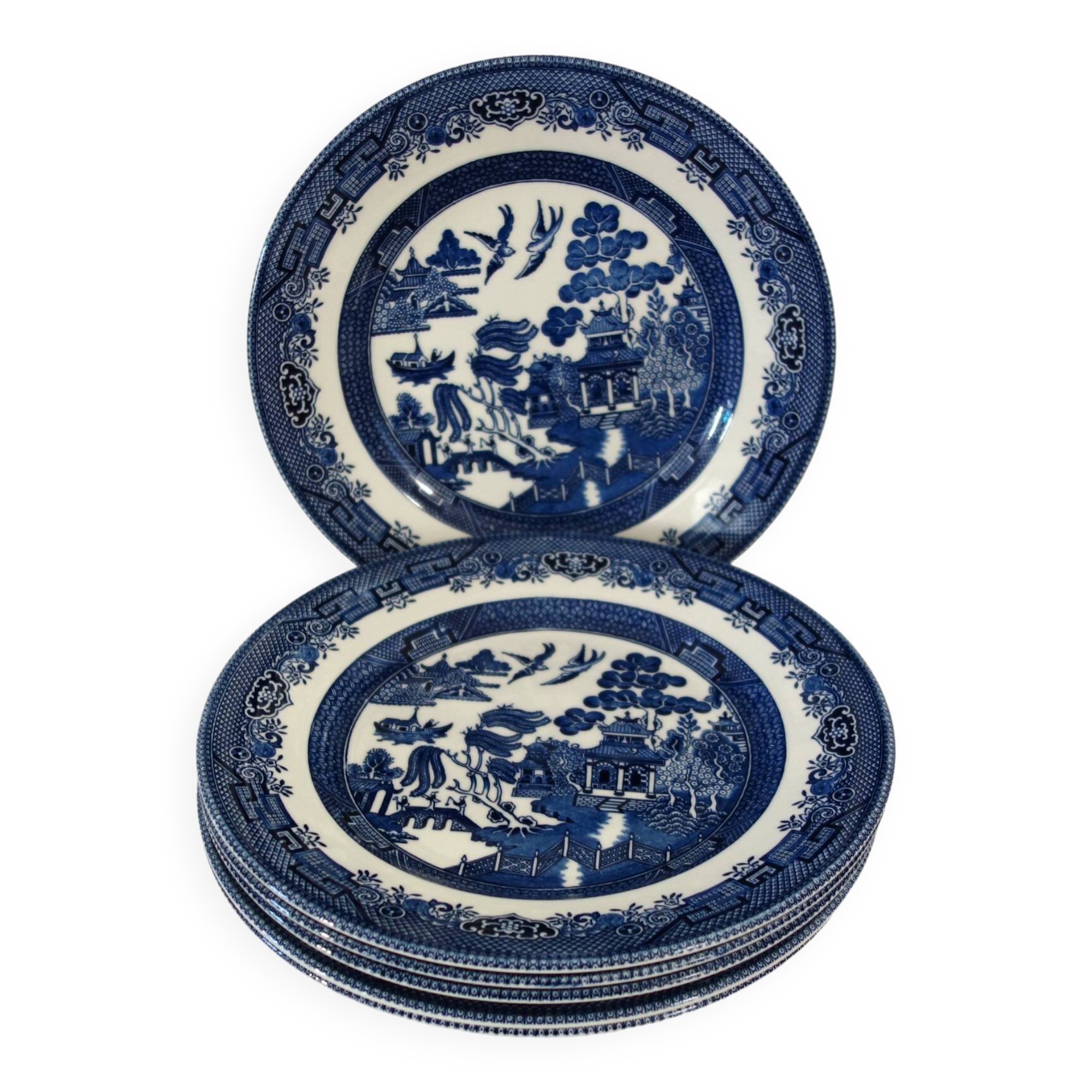 6 English plates