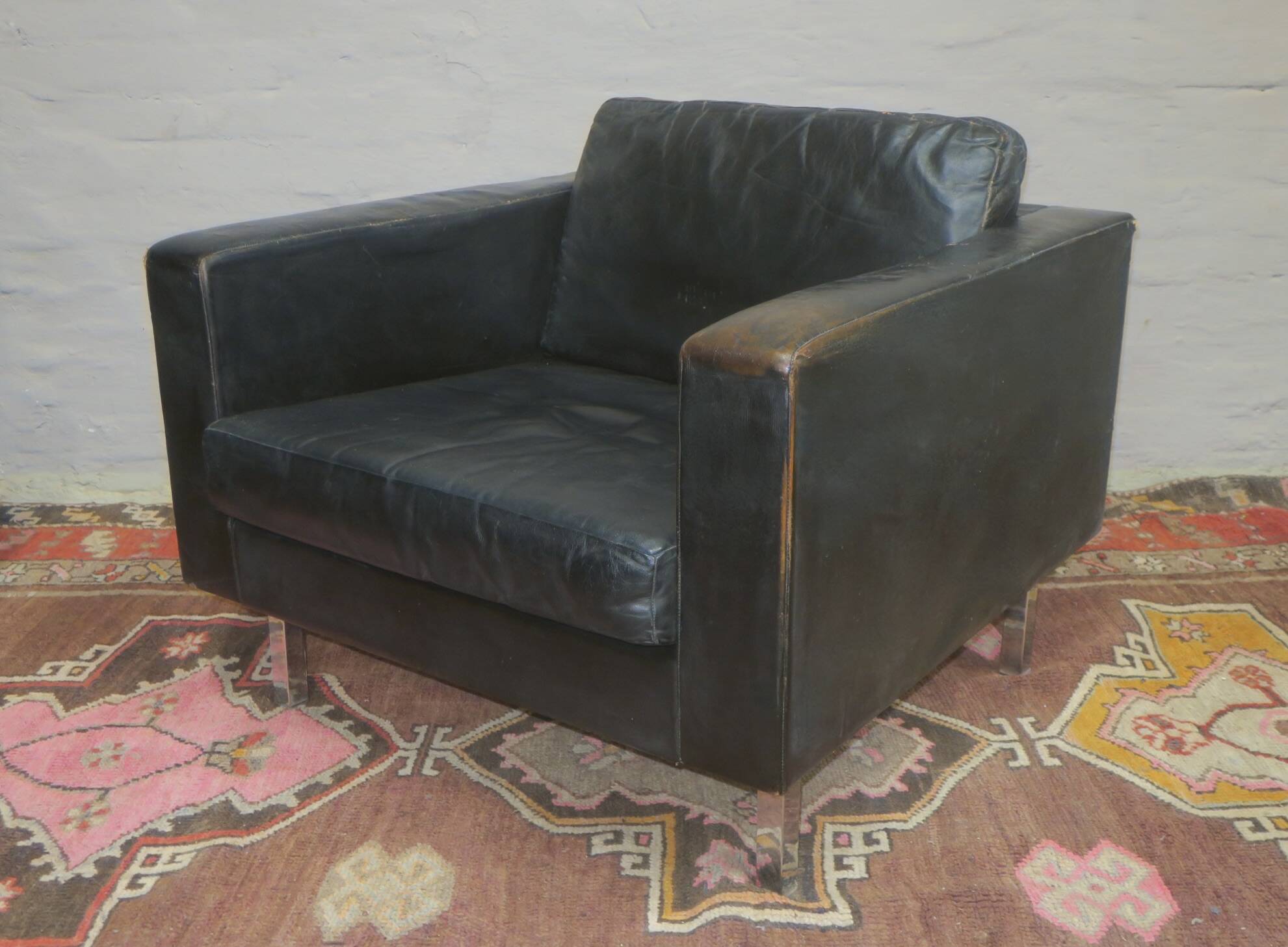 Early COR leather lounge chair, 1950s