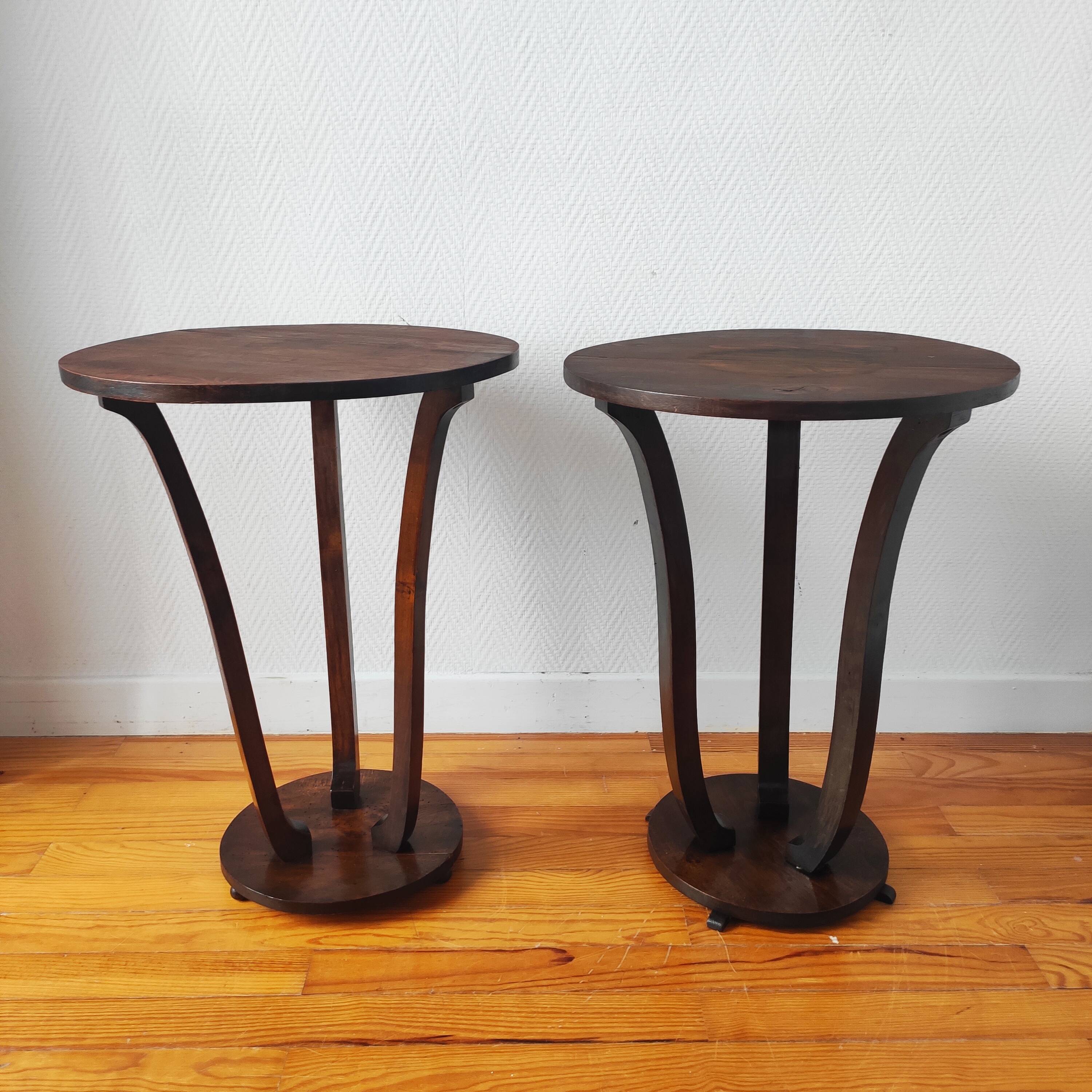 Paire de consoles Art déco en bois